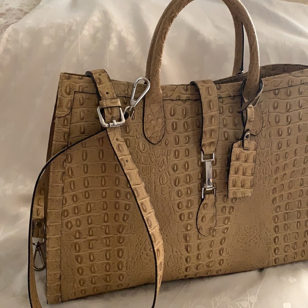 Genuine crocodile leather bag/Made in Italy